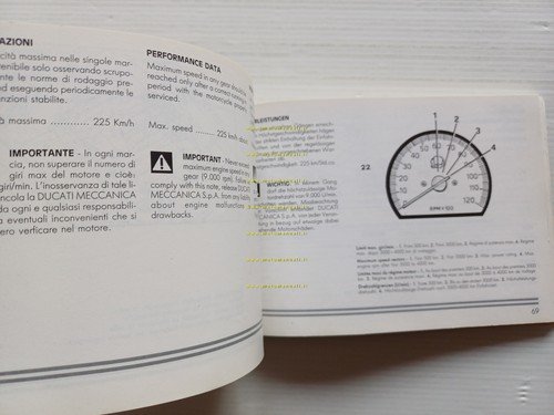 Ducati PASO 906 1988-89 manuale uso manutenzione libretto istruzioni originale