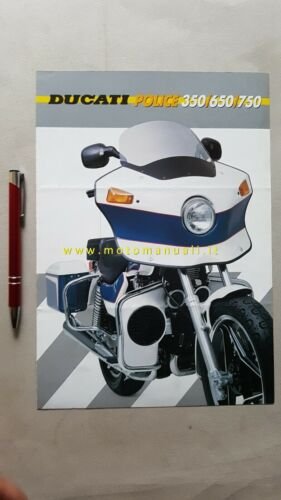 Ducati Police 350 650 750 1988 depliant moto originale genuine …