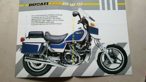 Ducati Police 350 650 750 1988 depliant moto originale genuine …