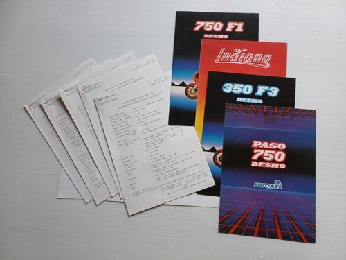 Ducati presentazione nuovi modelli 1986 cartella stampa