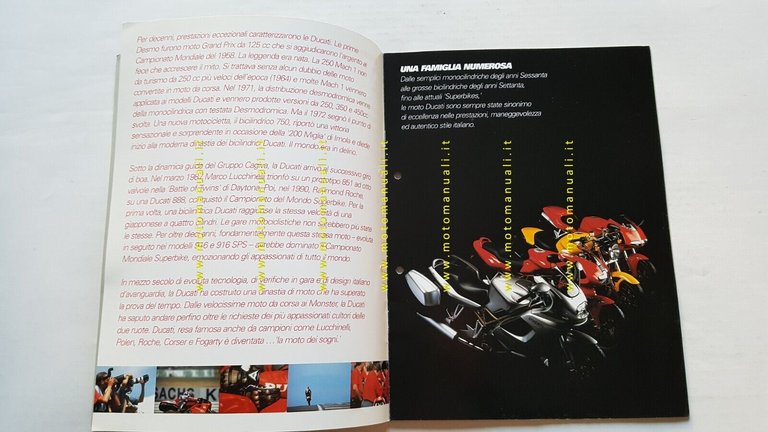 Ducati produzione 1997 depliant originale italiano