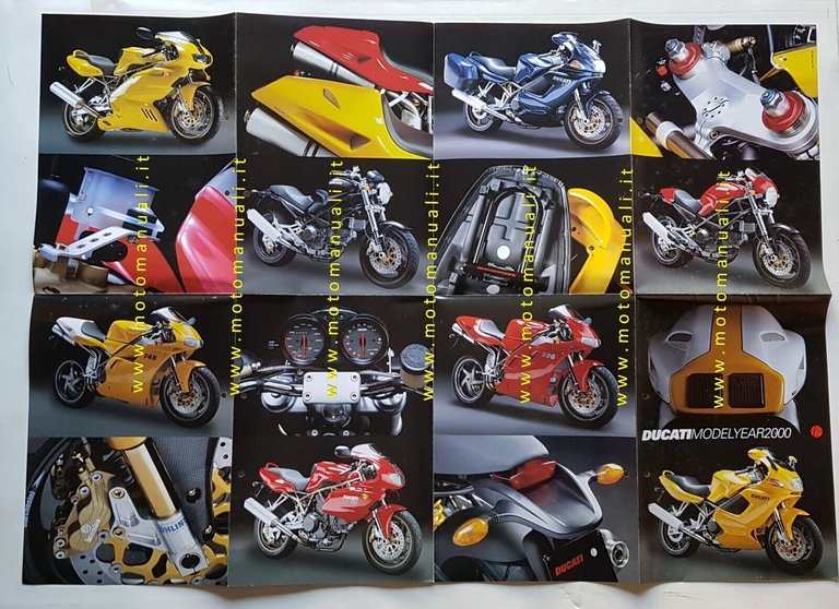 Ducati produzione 2000 depliant poster originale