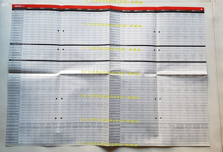 Ducati produzione 2000 depliant poster originale