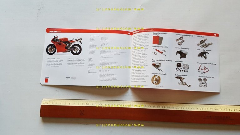 DUCATI produzione modelli 1999 depliant INGLESE originale