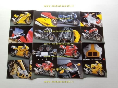 Ducati produzione modelli 2000 depliant poster ORIGINALE