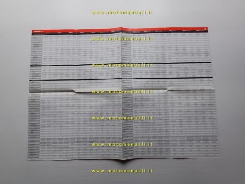 Ducati produzione modelli 2000 depliant poster ORIGINALE