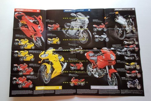 DUCATI produzione modelli 2004 depliant originale ITALIANO brochure