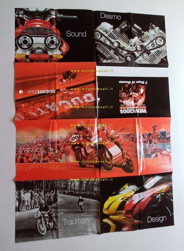 DUCATI produzione modelli 2004 depliant originale ITALIANO brochure