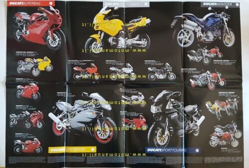 DUCATI produzione modelli 2005 depliant poster ITALIANO INGLESE originale