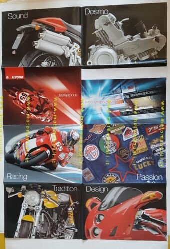 DUCATI produzione modelli 2005 depliant poster ITALIANO INGLESE originale