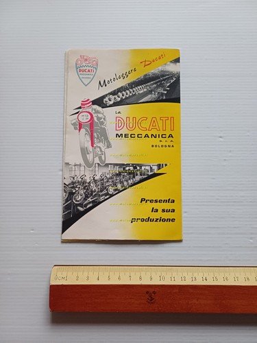 Ducati Produzione Modelli 85-98-125-175-200 1960 depliant italiano originale