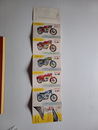 Ducati Produzione Modelli 85-98-125-175-200 1960 depliant italiano originale