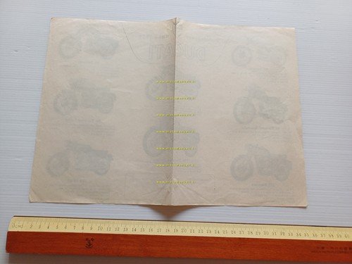Ducati produzione modelli moto 1957 depliant originale italiano