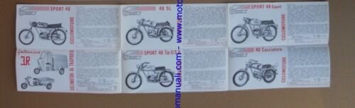 Ducati produzione moto ciclomotori 1964 depliant originale motorcycle brochure