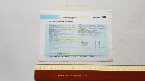 Ducati Setter 80 1962 depliant originale italiano brochure