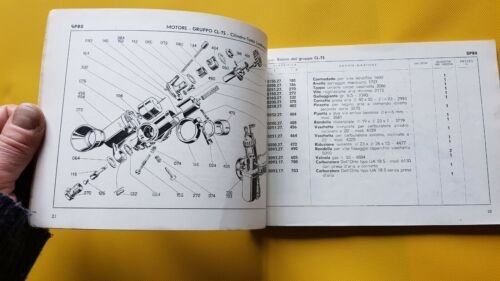 DUCATI SETTER 80 SPORT 80 1962 catalogo ricambi originale spare …
