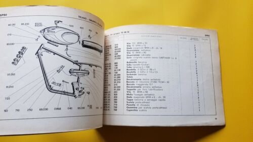 DUCATI SETTER 80 SPORT 80 1962 catalogo ricambi originale spare …
