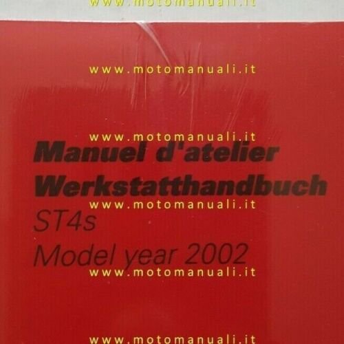 DUCATI Sport Touring ST4s 2002 manuale officina GERMAN FRENCH WORKSHOP …