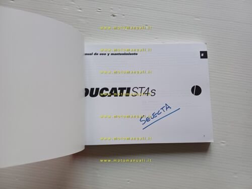 Ducati ST4 S 2001 manuale uso originale testo Spagnolo Giapponese