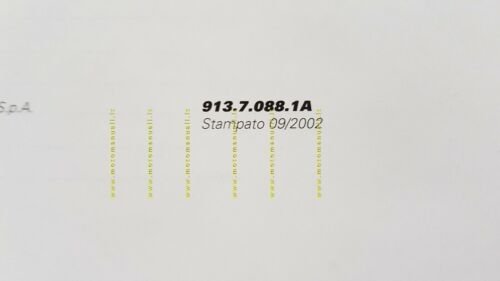 Ducati Supersport 1000 2002 manuale uso manutenzione originale owner's manual