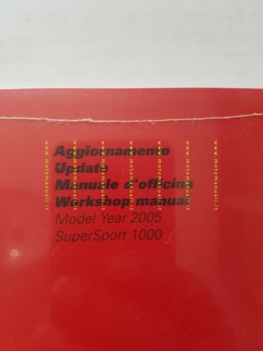 DUCATI SuperSport 1000 aggiornamento 2005 manuale officina ITALIANO INGLESE