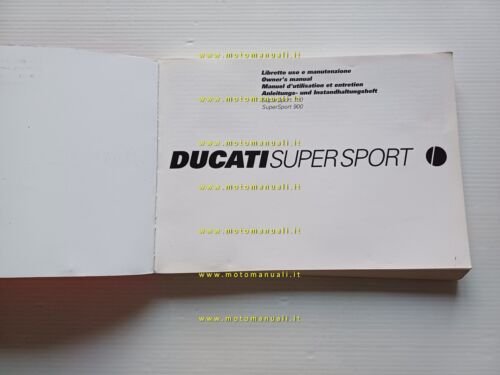 Ducati Supersport 750-900 1998 manuale uso libretto istruzioni originale