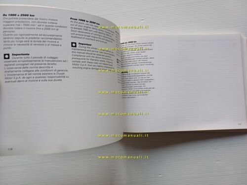 Ducati Supersport 750-900 1998 manuale uso libretto istruzioni originale