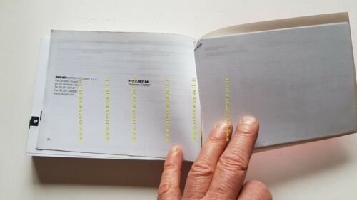 Ducati Supersport 800 2002 manuale uso manutenzione originale owner's manual