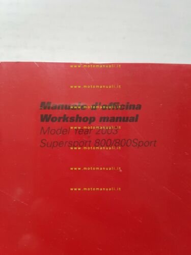 DUCATI SuperSport 800-Sport 800 2003 manuale officina ITALIANO INGLESE ORIGINALE