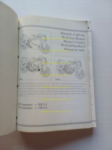 Ducati Supersport 900 750 1991 manuale officina originale workshop manual