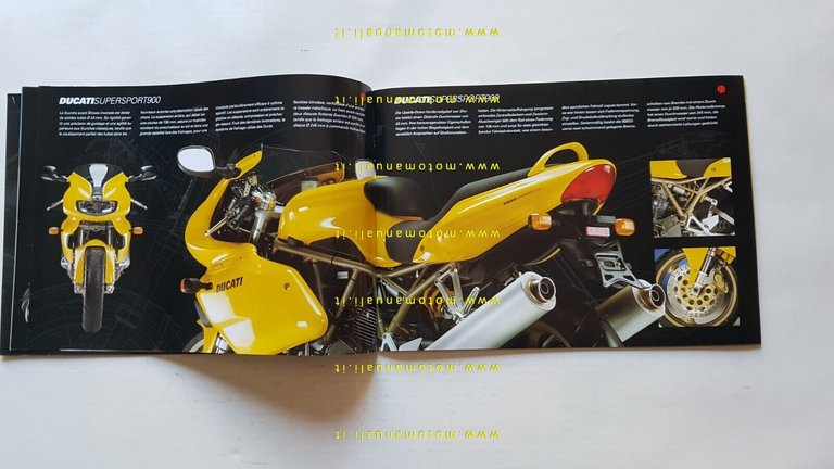 DUCATI SuperSport 900 750 1999 depliant TEDESCO FRANCESE originale