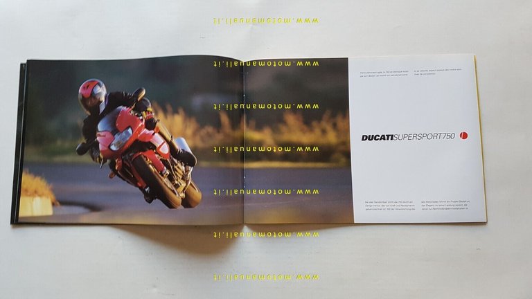DUCATI SuperSport 900 750 1999 depliant TEDESCO FRANCESE originale