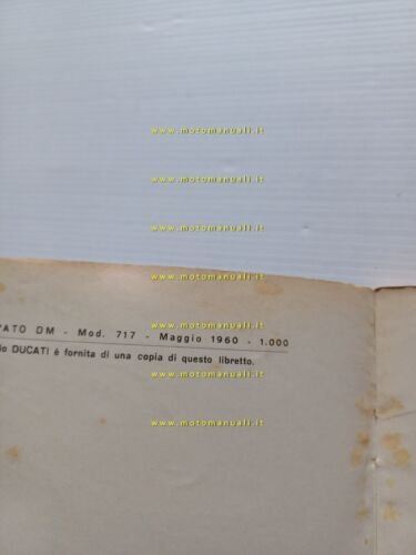 DUCATI tutti modelli 100 -125 -175 -200 1960 manuale officina …