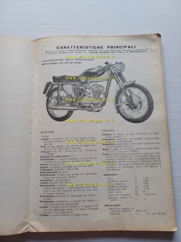 DUCATI tutti modelli 100 -125 -175 -200 1960 manuale officina …