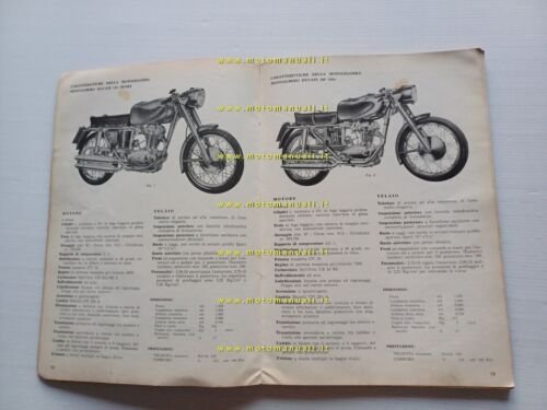 DUCATI tutti modelli 100 -125 -175 -200 1960 manuale officina …
