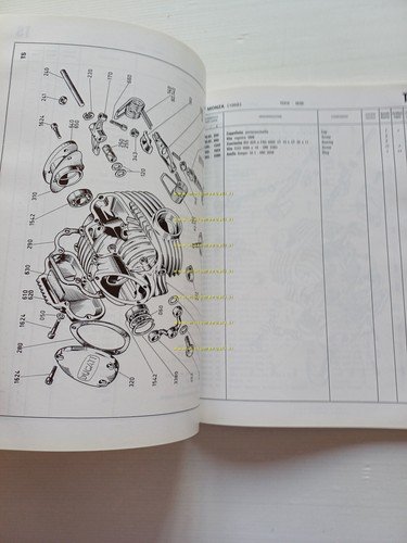 Ducati tutti modelli 250-350-450-Desmo 1968-73 catalogo ricambi Motore COPIA