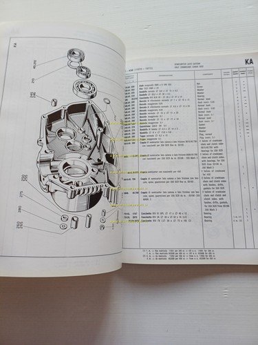 Ducati tutti modelli 250-350-450-Desmo 1968-73 catalogo ricambi Motore COPIA
