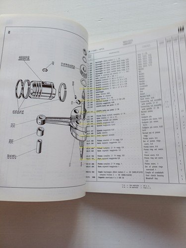 Ducati tutti modelli 250-350-450-Desmo 1968-73 catalogo ricambi Motore COPIA