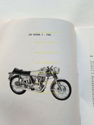 Ducati tutti modelli 250-350 5V 1968 varianti manuale uso Scrambler …
