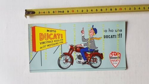 Ducati Vincitrice MotoGiro d'Italia 1956 cartolina originale no depliant