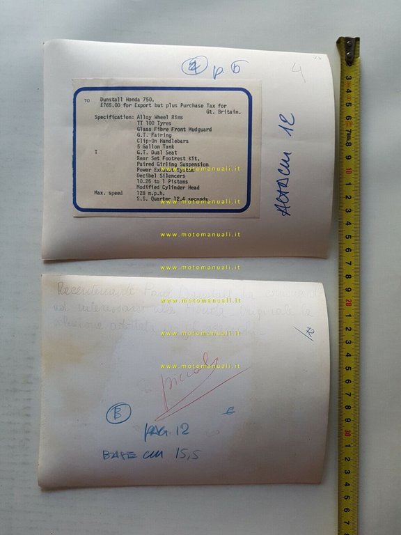 Dunstall Honda CB 750 F 1971 lotto 2 foto cartella …