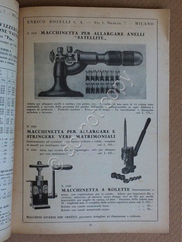 E. Boselli Milano - Catalogo Forniture Industria Orafa e Orefici … | Immagine Gallery 3
