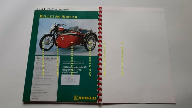 EGLI cartella stampa originale presentazione modelli genuine press kit