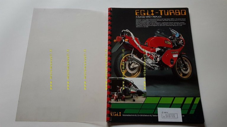 EGLI cartella stampa originale presentazione modelli genuine press kit