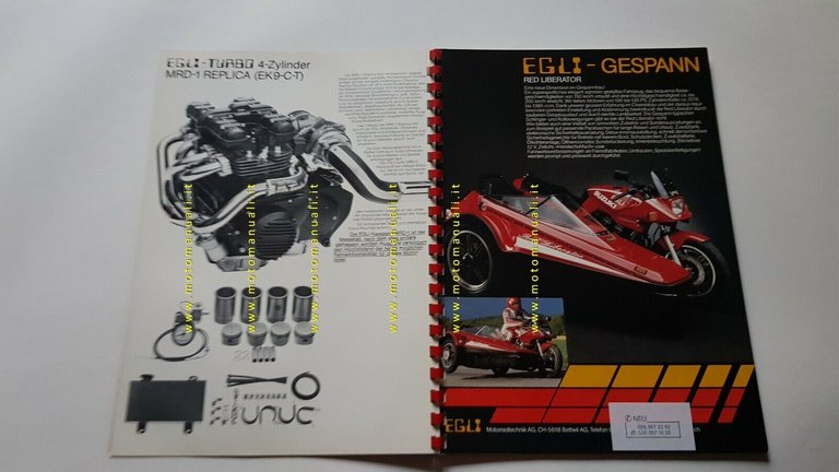 EGLI cartella stampa originale presentazione modelli genuine press kit