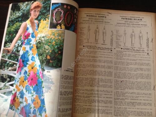 Elegantissima Rivista Magazine Speciale moda Estate 1974 con cartamodello