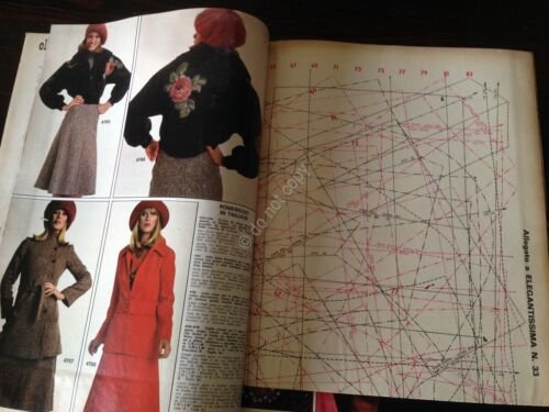 Elegantissima Rivista Magazine Speciale moda Inverno 1975 con cartamodello