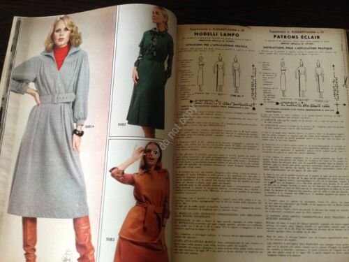 Elegantissima Rivista Magazine Speciale moda Inverno 1976 con cartamodello