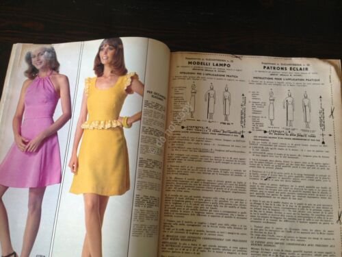 Elegantissima Rivista Magazine Speciale moda Primavera 1973 con cartamodello