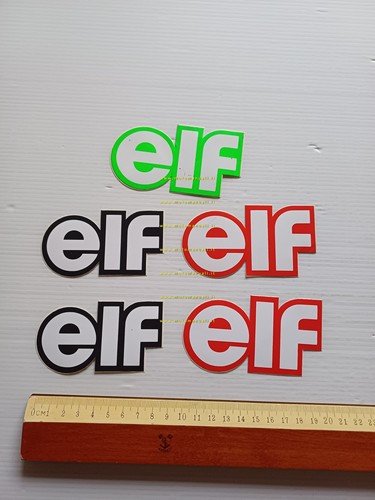 ELF lotto 5 adesivi anni 80 originali